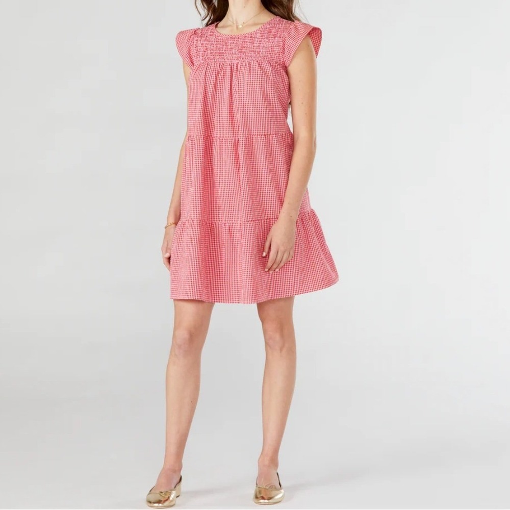 Maxwell & Geraldine The Rose‎ Smocked Dress Size XS Rose Red Tomato Girl Euro